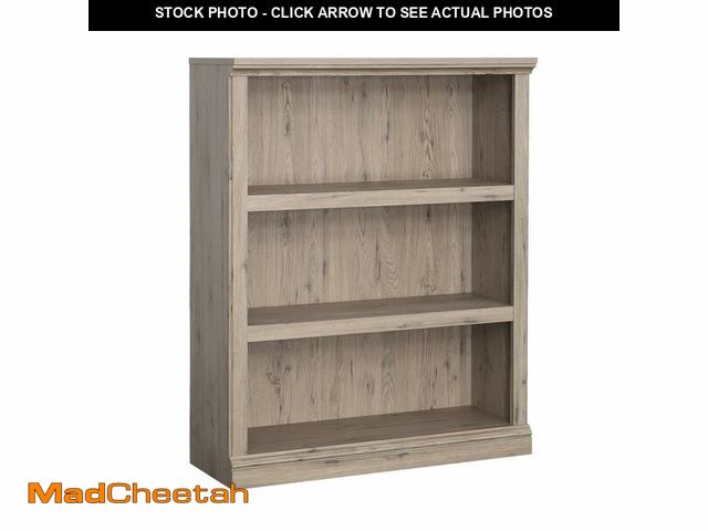 Lot 74-12897974 - (MISSING HARDWARE) Sauder 3 Tier Book Shelf Wooden Bookcase Multipurpose Bookshelf for Home Office, ...