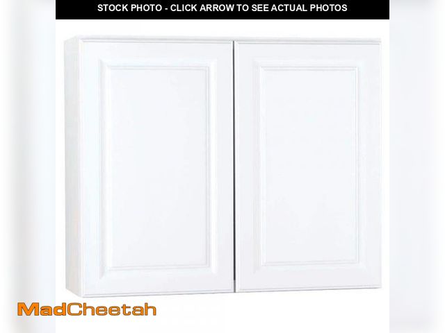 Lot 74-12519815 - Hampton Bay Hampton 36 in. W x 12 in. D x 30 in. H Assembled Wall Kitchen Cabinet in Satin White - U...