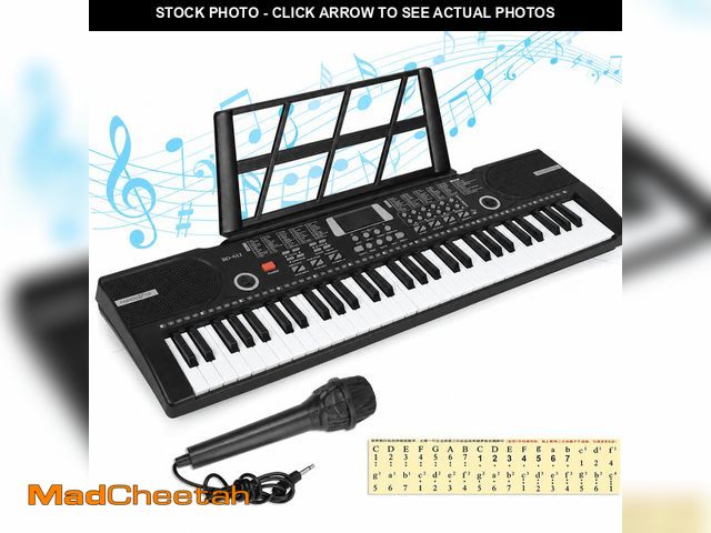 Lot 74-14352583 - (MISSING MICROPHONE,CORD) Mixfeer 61-Key Electronic Piano, Portable Keyboard with Built-In Speaker, ...