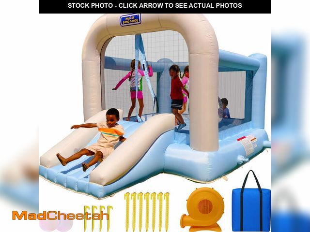 Lot 74-12678351 - Sportspower My 1st Jump N Play Inflatable Bounce House for Kids with Slide &amp; Anchors | ASTM Cert...
