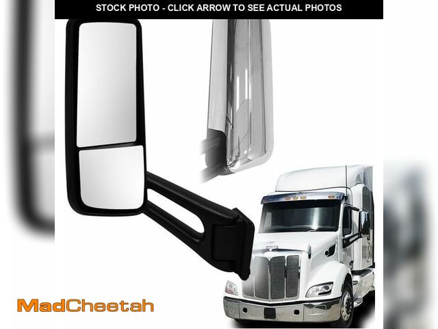 Lot 74-14235104 - Door Mirror Chrome fit for 2013-2022 Peterbilt 579 Truck Right Passenger Side Power Heated Mirrors -...