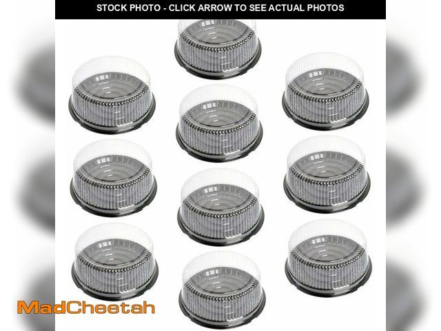 Lot 74-10906367 - RORPOIR 10Pcs Clear Round Cake Carrier Baking Packing Box for Birthday Cakes and Cake Box for Transp...