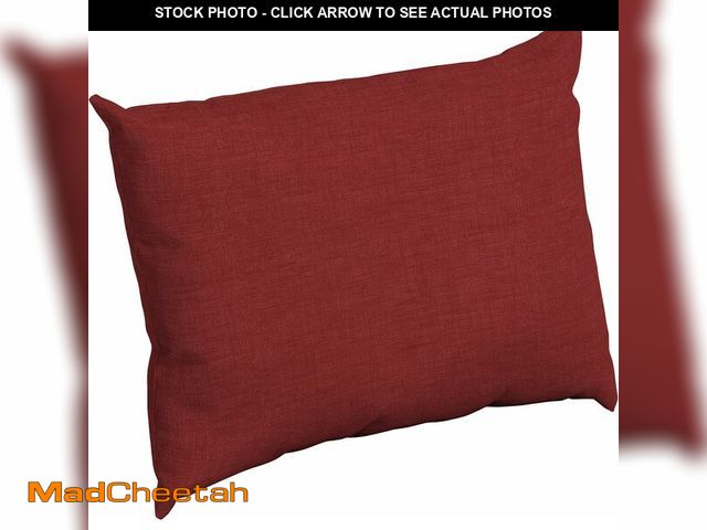 Lot 74-14067043 - Arden Outdoor Cushion Pillow Back, 23 x 17, Rain-Proof, Fade Resistant Ruby Red Leala - UNUSED