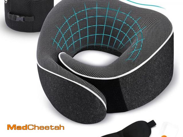 Lot 74-12128115 - Travel Pillow, Best Memory Foam Neck Pillow Head Support Soft Pillow for Sleeping Rest, Airplane Car...