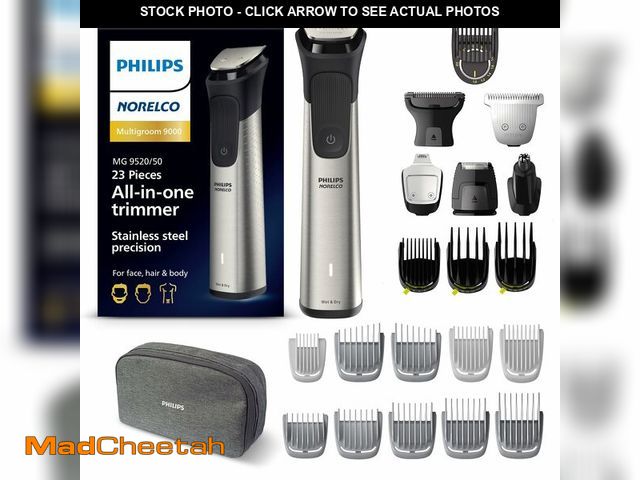 Lot 74-12845377 - Philips Norelco Multigroom 9000 Series, All-in-One Trimmer, Beard Trimmer and Hair Clipper, 23-Piece...