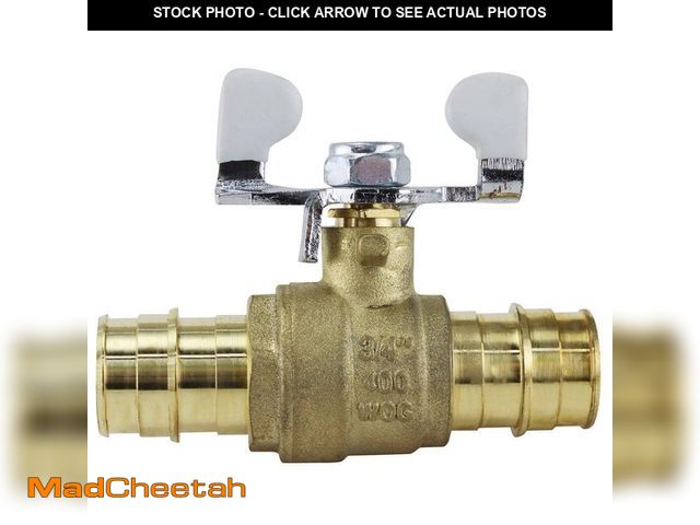Lot 74-14593543 - Apollo 3/4 in. Brass PEX-A Barb Ball Valve with Tee Handle - UNUSED
