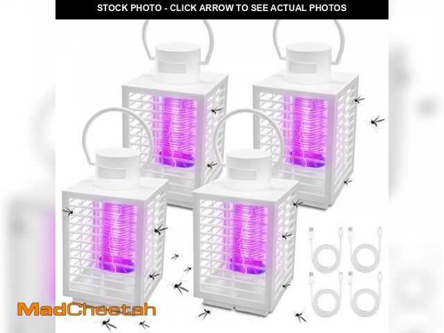 Lot 74-12191211 - Qualirey 4 Pack 2 in 1 White Electric Bug Zapper Indoor USB Mosquito Zapper Outdoor Electronic Mosqu...