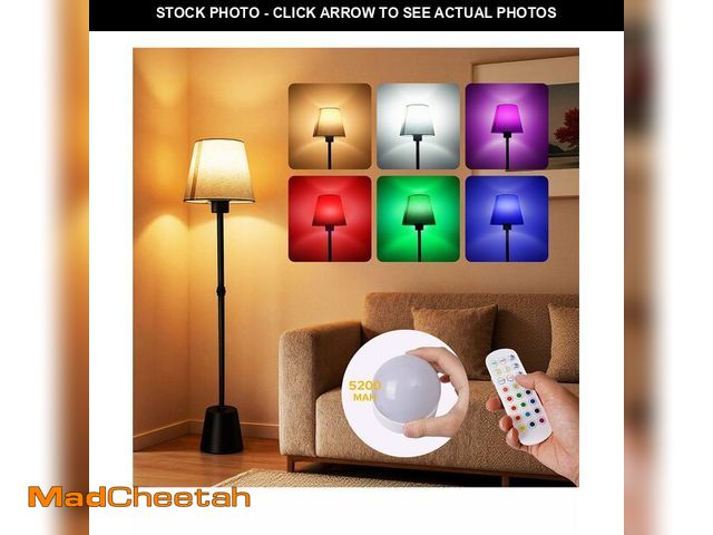 Lot 74-13715874 - HWTDJJY Battery Operated Floor Lamp, Cordless Floor lamp with 5200mAh Battery,RGB Floor Lamps, Timer...