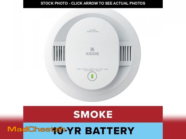Lot 74-12520901 - Kidde 10-Year Battery Powered Smoke Detector with Photoelectric Sensor 21031466 - UNUSED
