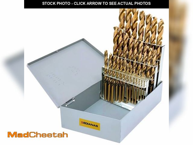 Lot 74-14207454 - Cobalt Drill Bit Set - 29Pcs M35 High Speed Steel Twist Drill Bits for Hardened Metals, Stainless St...