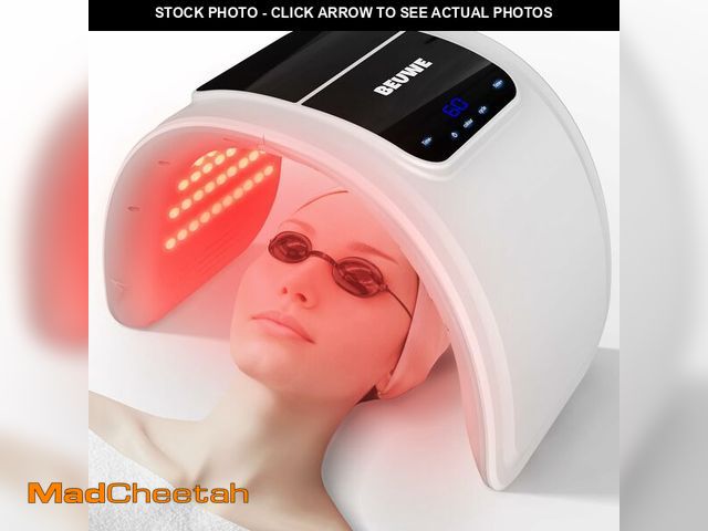 Lot 74-14378557 - Beuwe Red-Light-Therapy-Mask, Led Light Therapy for Face, 7 Colors Led Face Mask Facial Led Light Th...