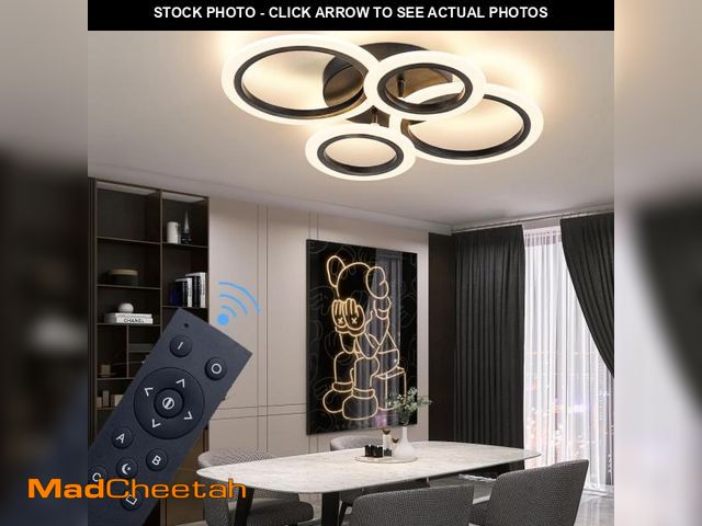 Lot 74-11556512 - Shine LUEST 34W Modern LED Ceiling Light, 3000K-6000K Dimmable Ceiling Lighting Fixtures Ceiling Mou...