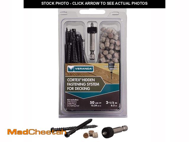 Lot 74-13785793 - FastenMaster Cortex Hidden Fastening System for Veranda Decking - 2-1/2 inch Cortex screws and plugs...