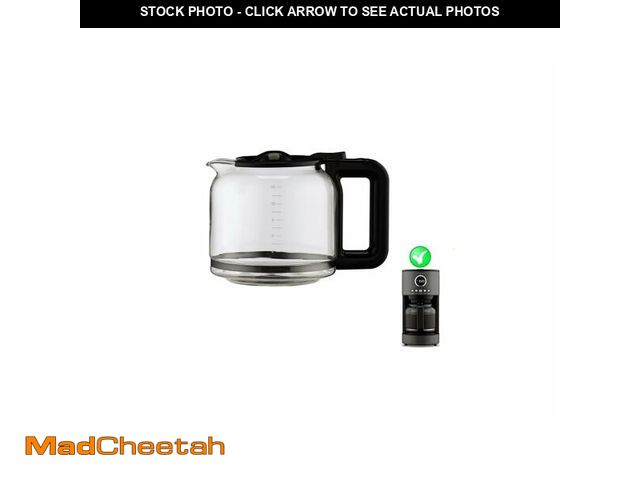 Lot 74-14207175 - Carafe Replacement for the Cuisinart 12-Cup Glass Coffee Carafe Model DCC-1220BKSWM ONLY - Black Han...