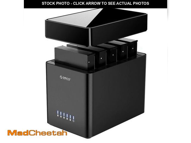 Lot 74-12976168 - ORICO 5 Bay 3.5 Inch Hard Drive Enclosure USB C to SATA Magnetic Tool-Free External HDD Enclosure wi...