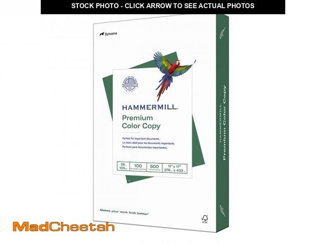 Lot 74-12436869 - Hammermill Printer Paper, Premium Color 28 lb Copy Paper, 11 x 17 - 100 Bright, Made in the USA, 102...