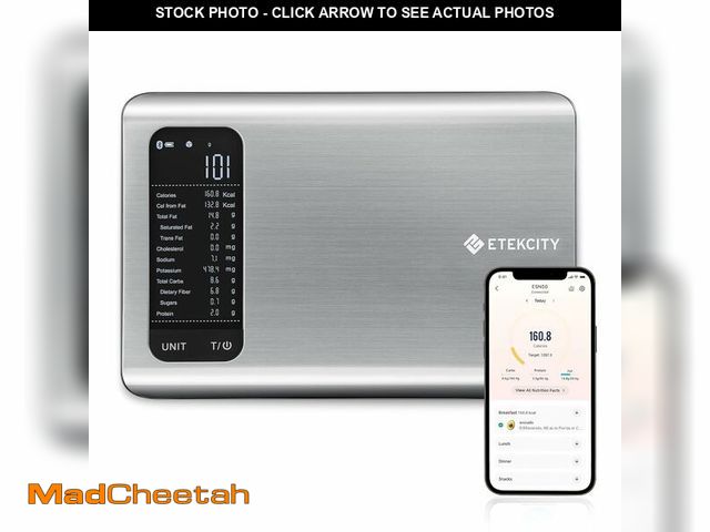 Lot 74-13949540 - Etekcity Smart Food Kitchen Scale with Nutritional Calculator, Free App with 19 Nutrients Tracking, ...