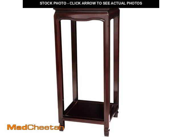 Lot 74-12558718 - Red Lantern 12 in. Rosewood Oriental Square Stand in Dark Rosewood - UNUSED