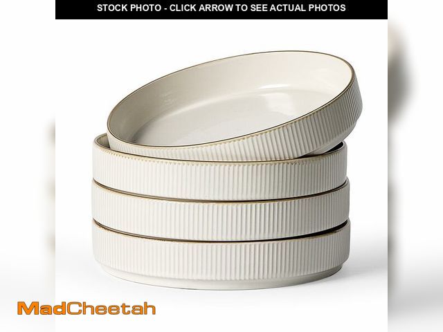 Lot 74-12971926 - famiware Star 8.25" Pasta Bowls, Large Dinner Bowls Set of 4, Salad Bowl Plates, Shallow Bowls for E...