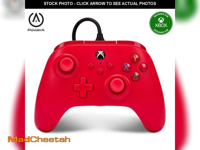 Lot 74-13629051 - PowerA Wired Controller for Xbox Series X|S - Red, gamepad, video game/gaming controller, works with...