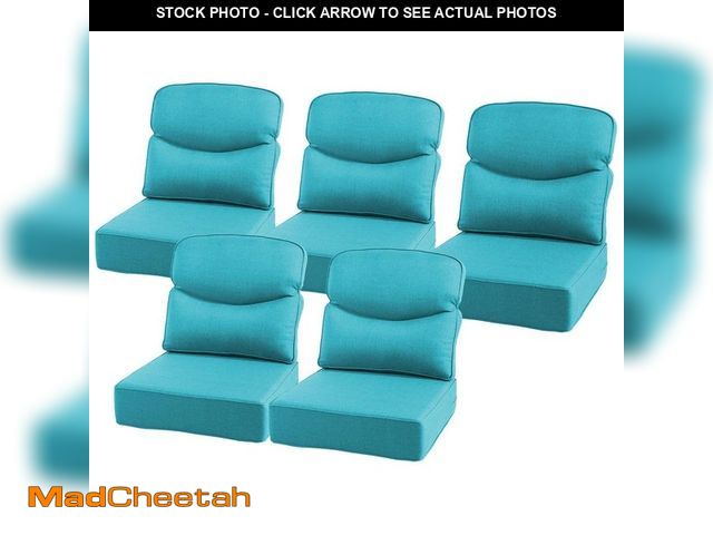 Lot 74-14345203 - 22 in. x 24 in. x 6 in. 2-Piece Olefin Deep Thick Seating Outdoor Lounge Chair Sofa Replacement Cush...