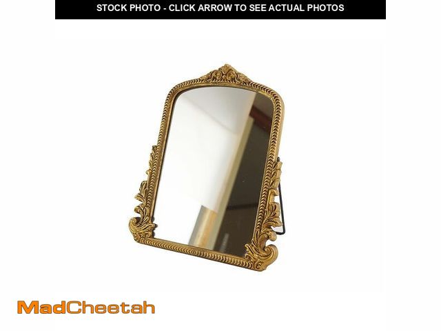 Lot 74-12883133 - Vintage Vanity Makeup Desk Mirror Antique Traditional Chic Arch Table Mirror GoldÃ¯Â¼ÅDecor Wood Fr...