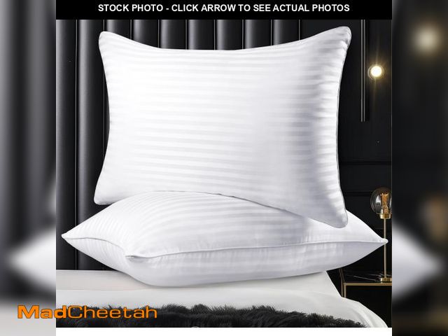 Lot 74-12119977 - Qnoon Pillows Queen Size Set of 2, Hotel Collection Bed Pillows for Sleeping, Gusseted Pillow for Ba...