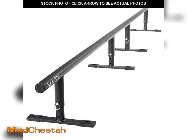 Lot 74-12098751 - (MISSING HARDWARE) Madd Gear 99" Long Flat Bar Skate Rail Ã¢â¬â Heavy Duty Durable Round Skateboa...