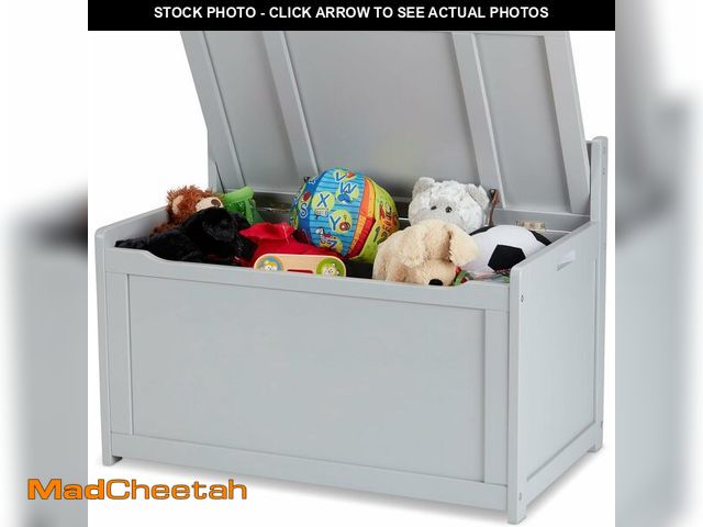 Lot 74-13844689 - Melissa &amp; Doug Toy Chest, Wooden Toy Storage Box with Safety-Hinged Lid, Kids Toys Storage Organ...