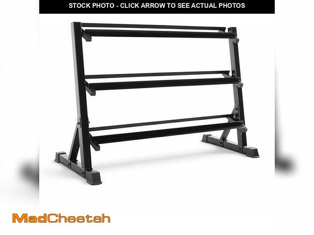 Lot 74-13041917 - (MISSING HARDWARE) CAP Barbell 3-Tier Dumbbell Rack - Heavy-Duty 1,000 lb Dumbbell Storage Rack for ...