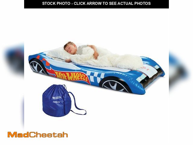 Lot 74-14427350 - Hot Wheels &amp; FUNBOY Kids Sleepover Bed &amp; Air Mattress. Perfect for Sleepovers. Includes Carr...