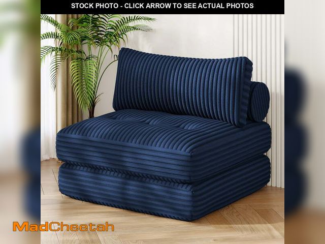 Lot 74-12549053 - Neche Corduroy Folding Sofa Bed, Convertible Sleeper Chair with Pillow Foldable Mattress with Back S...