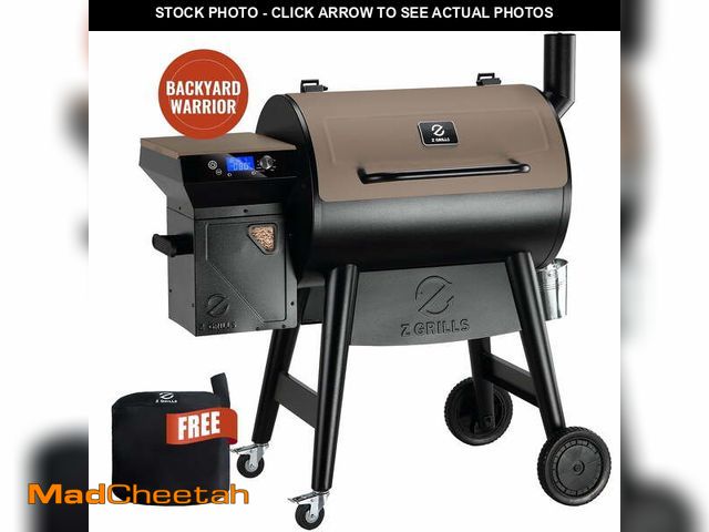 Lot 74-12512695 - Z GRILLS 572 sq. in Cooking Area 8 in 1 Wood Pellet Grill &amp; Smoker with Open Flame Technology an...