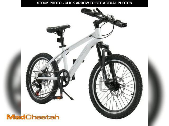 Lot 74-12166824 - Ktaxon 20  Mountain Bike  7 Speed Bike with Disc Brakes  White - UNUSED
