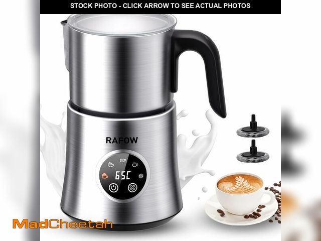 Lot 74-14143894 - 5 in 1 Electric Milk Frother: 16.9oz/500ml Large Capacity Dishwasher Safe Milk Steamer for Hot &amp;...