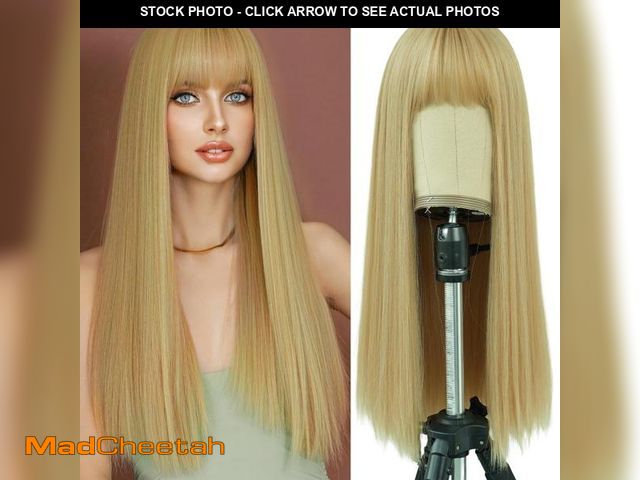 Lot 74-11545804 - 7JHH WIGS Hair Dye Wig for Women Synthetic Hair Natural Long Straight Wig With Bangs (22inch, Cold b...