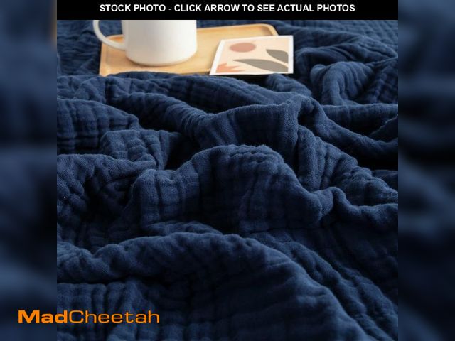 Lot 74-12306096 - EMME Cotton Throw Blanket for Couch Soft Muslin Blankets 50"x60" Lightweight Breathable Blanket All ...