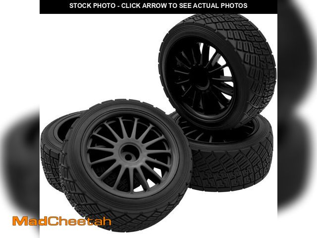 Lot 74-13715632 - HIRCQOO 80mm/3.14" Rubber Tires &amp; Plastic Wheel Rims 2.2 Inch 12mm Hex Hub Compatible with 1/10 ...