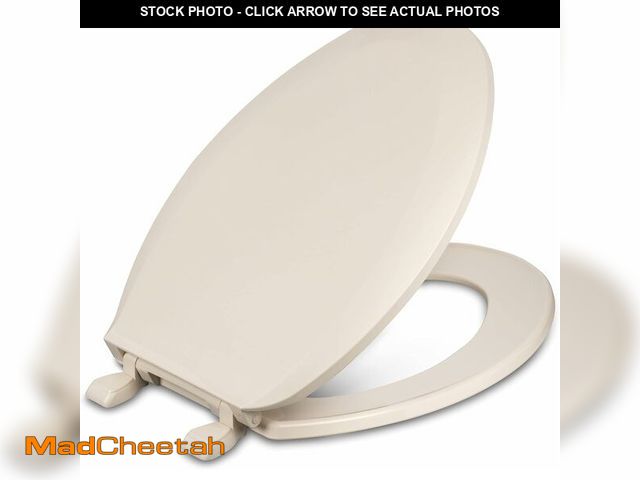 Lot 74-12543916 - Centoco 1600-106 Elongated Plastic Toilet Seat, Standard Economy Model, Bone - UNUSED