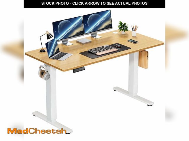 Lot 74-14070822 - edx Electric Standing Desk, Height Adjustable Desk, 55 x 24 Inches Ergonomic Stand up Desk with Memo...