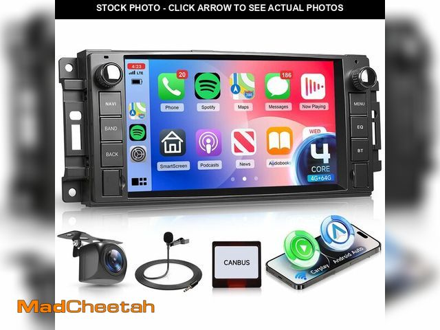 Lot 74-12845010 - Orderich 4G+64G Android Car Stereo for Jeep Wrangler JK 2007-2018 Dodge Ram 1500 2008-2012 with Wire...