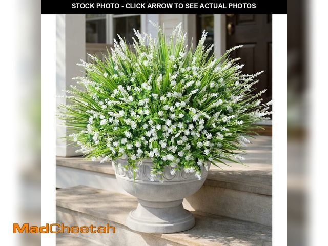 Lot 74-14060534 - HyeFlora 20 Bundles Artificial Fake Outdoor Plants Flowers for Spring Decoration, UV Resistant Reali...