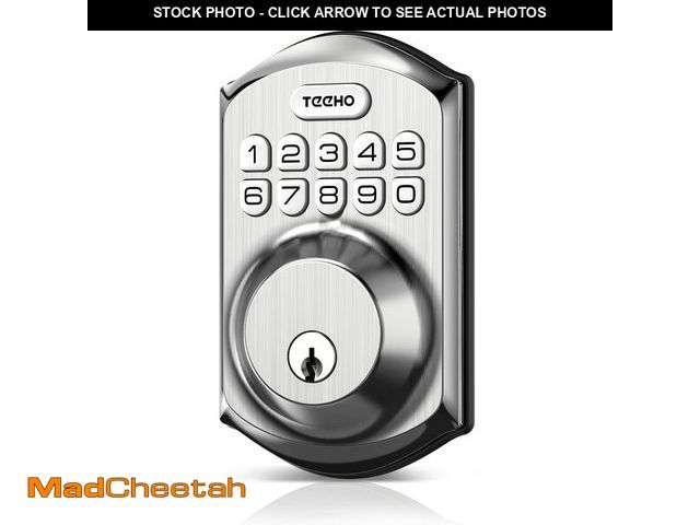 Lot 74-13630729 - TEEHO TE001 Keyless Entry Door Lock with Keypad - Smart Deadbolt Lock for Front Door with 2 Keys - A...