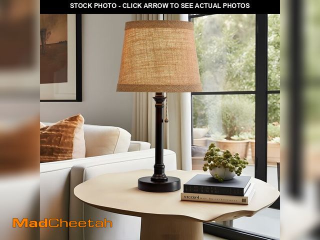 Lot 74-14430067 - Oneach 19.5" Small Table Lamp for Bedroom - Bedside Lamps for Nightstand - USED