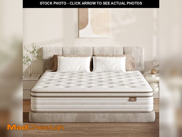 Lot 74-14610293 - Povirt Queen Mattress 10 Inch, Hybrid Queen Mattress in a Box, Medium Firm Queen Size Bed Mattresses...