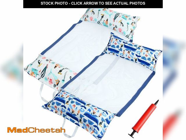 Lot 74-14380396 - FindUWill 2 Pack Fabric Pool Hammock Floats for Adults, 4-in-1 Multi-Purpose Inflatable Water Hammoc...