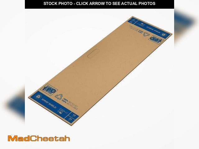 Lot 74-12893063 - Pratt Retail Specialties 10 in. x 31 in. Cardboard Paint Shield (25-Pack) - UNUSED