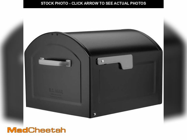 Lot 74-14440283 - Architectural Mailboxes Centennial Black, Extra Large, Steel, Post Mount Mailbox with Premium Silver...