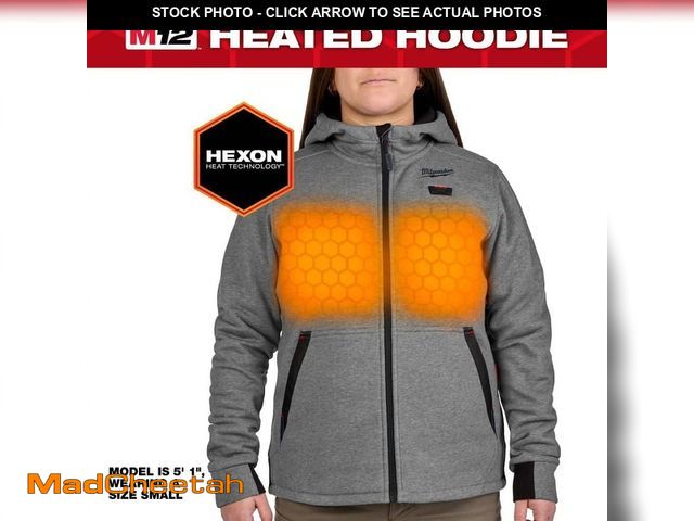 Lot 74-13130993 - Milwaukee Women's Large M12 12-Volt Lithium-Ion Cordless Gray Heated Jacket Hoodie Kit - UNUSED