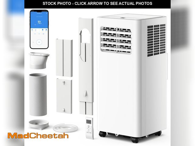 Lot 74-14604244 - SIMZLIFE Portable Air Conditioner 14000 BTU with App Control,Portable Ac Unit up to 550 Sq,White - U...